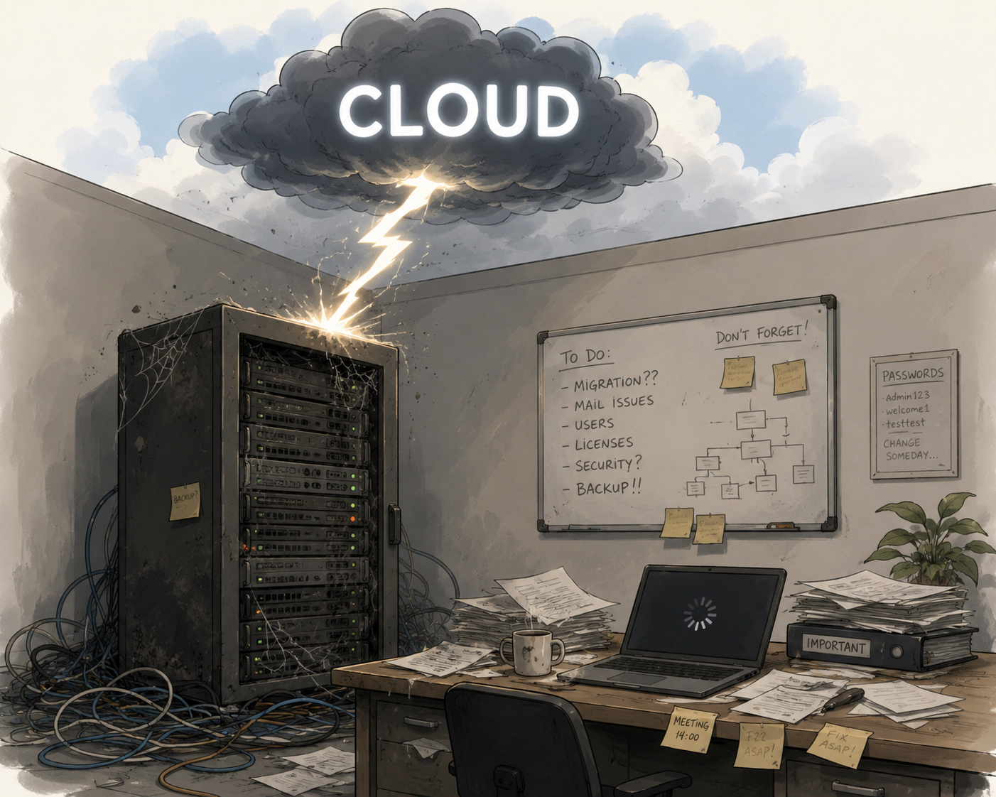 Cloud eats server